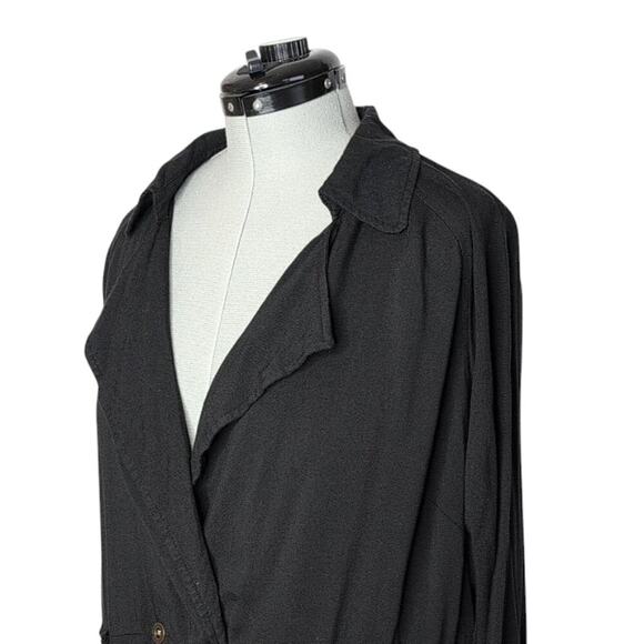 Cato Black Rayon Long Jacket, Women's Size 18/20W - Picture 7 of 7